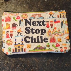 Colorful 'Next Stop Chile' Pouch